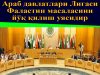 Араб давлатлари Лигаси Фаластин масаласини йўқ қилиш уясидир