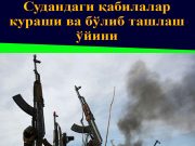 Судандаги қабилалар кураши ва бўлиб ташлаш ўйини