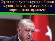 Эрдоган яҳудий вужуди билан муносабатларни жуда яхши нормаллаштирмоқчи