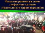 Фаластин режими ва унинг хавфсизлик хизмати зўравонлигига қарши норозилик
