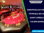 Қиморхоналар очиш тўғрисида яна бир қонун лойиҳаси таклиф қилинди