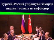 Туркия-Россия учрашуви зоҳирда зиддият аслида иттифоқдир