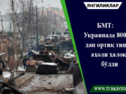 БМТ: Украинада 8000 дан ортиқ тинч аҳоли ҳалок бўлди