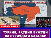 Туркия, яҳудий вужуди ва Суриядаги базалар